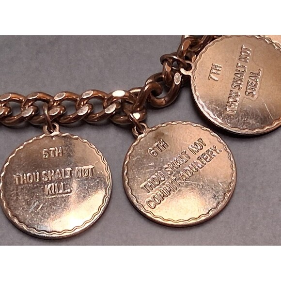 Vintage Ten Commandments Bracelet Dangle Charms - Picture 4 of 6